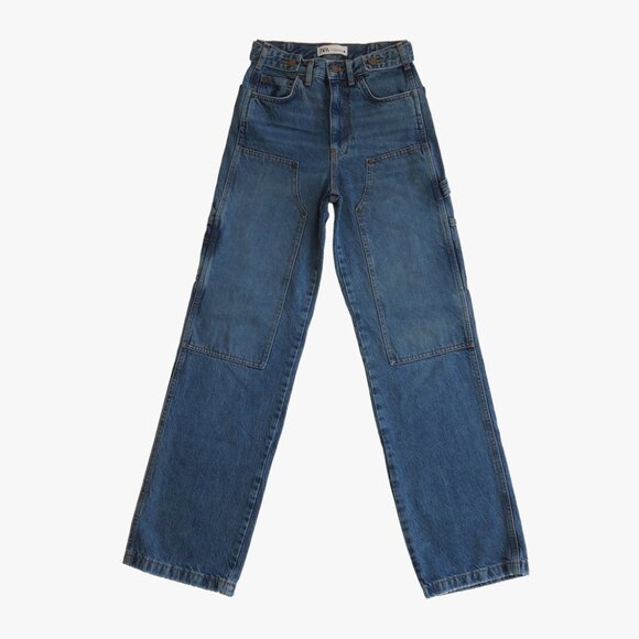 (LIKE NEW!!!) ZARA | 100% COTTON “ZW WORKER JEANS" (SIMILAR TO CARHARTT WIP) - Picture 6 of 7